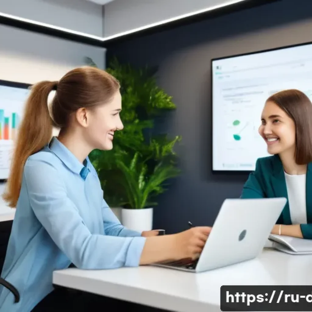 비즈니스 용어집 - **Digital Transformation in a Russian Small Business**
A wide-angle, realistic photo of a bright...