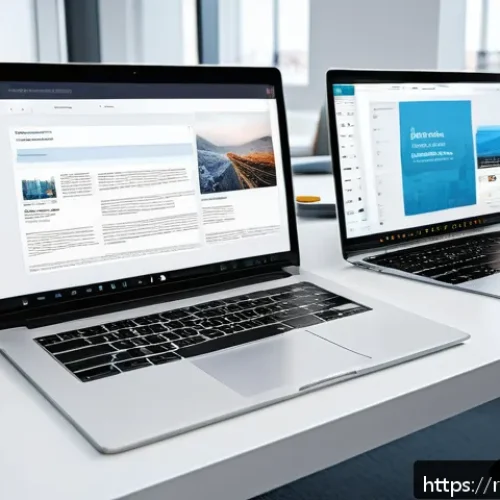Home 32 용어집 사용자 경험 - A modern digital workspace scene showing a diverse group of Russian users interacting with a sleek, ...